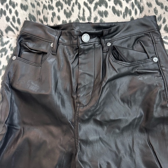Blank NYC Black Faux Leather Pants Size 26 - Picture 2 of 7